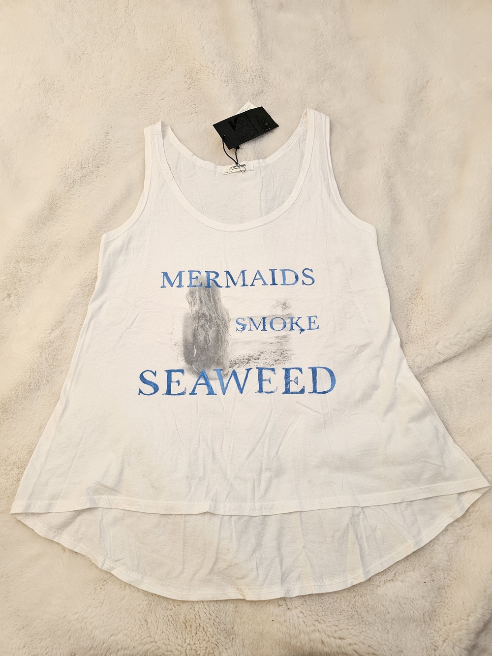 New 33MM Clothing Graphic Tank Mermaids Smoke Seaweed Tank Size Small